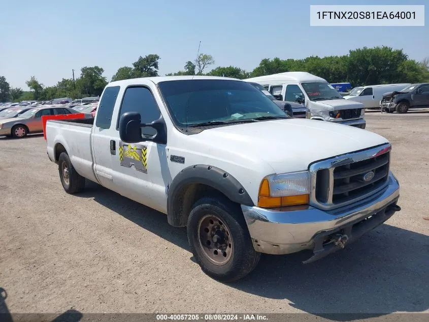 2001 Ford F-250 Lariat/Xl/Xlt VIN: 1FTNX20S81EA64001 Lot: 40057205