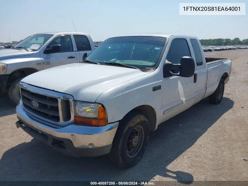 2001 Ford F-250 Lariat/Xl/Xlt VIN: 1FTNX20S81EA64001 Lot: 40057205