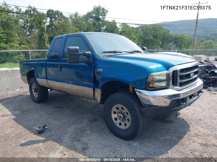 2001 Ford F-250 Lariat/Xl/Xlt VIN: 1FTNX21F31EC59375 Lot: 40108043