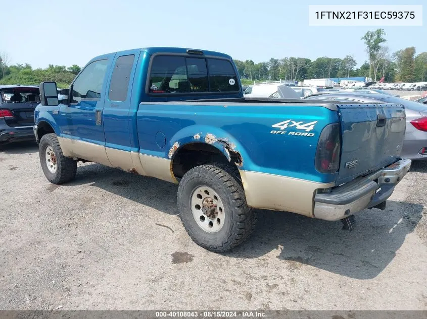 1FTNX21F31EC59375 2001 Ford F-250 Lariat/Xl/Xlt