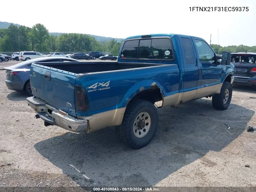 1FTNX21F31EC59375 2001 Ford F-250 Lariat/Xl/Xlt