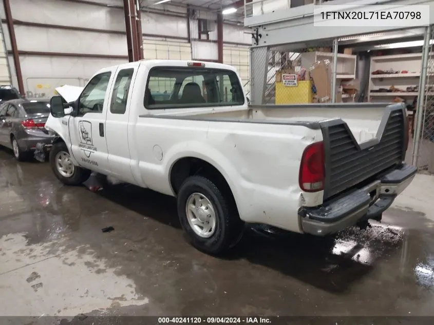 2001 Ford F-250 Lariat/Xl/Xlt VIN: 1FTNX20L71EA70798 Lot: 40241120