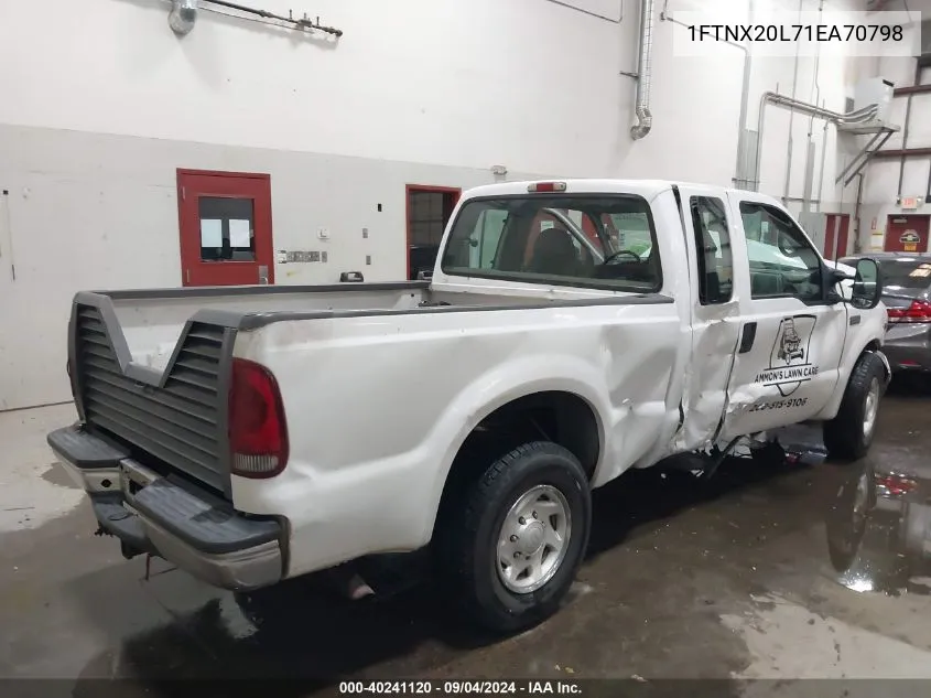 1FTNX20L71EA70798 2001 Ford F-250 Lariat/Xl/Xlt