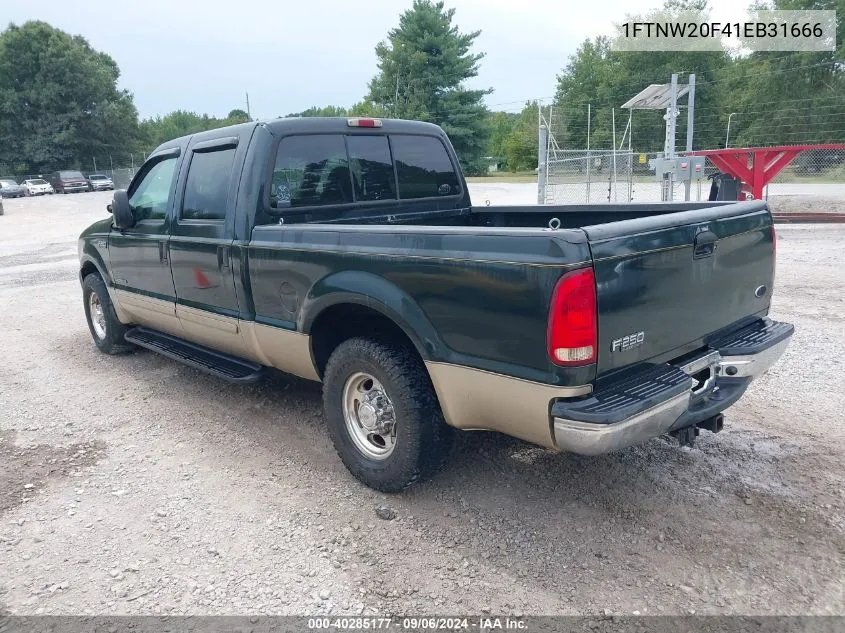 2001 Ford F250 Super Duty VIN: 1FTNW20F41EB31666 Lot: 40285177