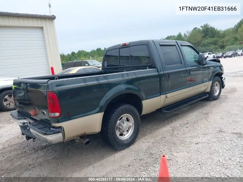 2001 Ford F250 Super Duty VIN: 1FTNW20F41EB31666 Lot: 40285177