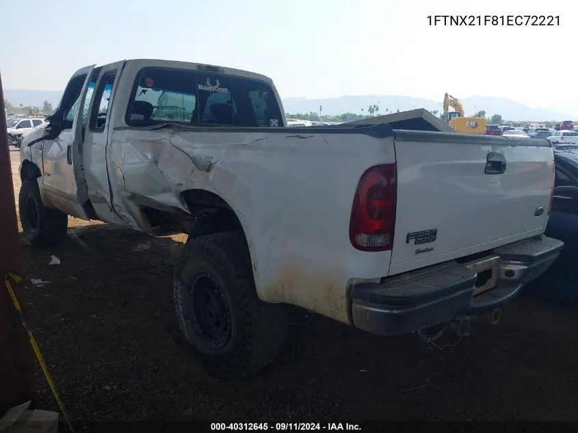 1FTNX21F81EC72221 2001 Ford F-250 Super Duty