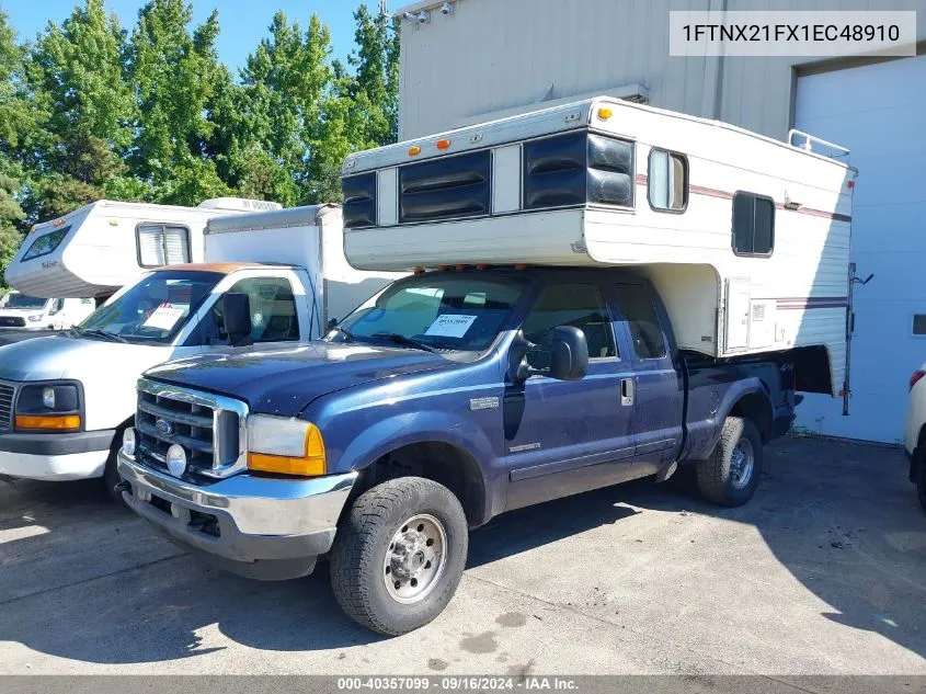 2001 Ford F-250 Super Duty VIN: 1FTNX21FX1EC48910 Lot: 40357099