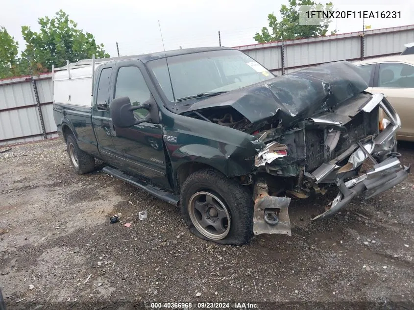 2001 Ford F-250 Lariat/Xl/Xlt VIN: 1FTNX20F11EA16231 Lot: 40366968