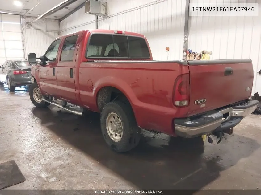 1FTNW21F61EA07946 2001 Ford F-250 Lariat/Xl/Xlt