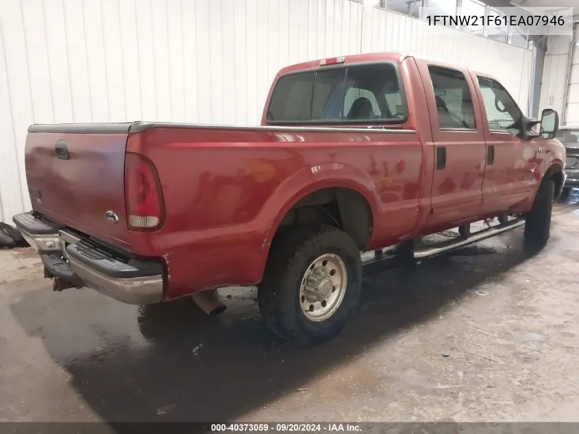 1FTNW21F61EA07946 2001 Ford F-250 Lariat/Xl/Xlt