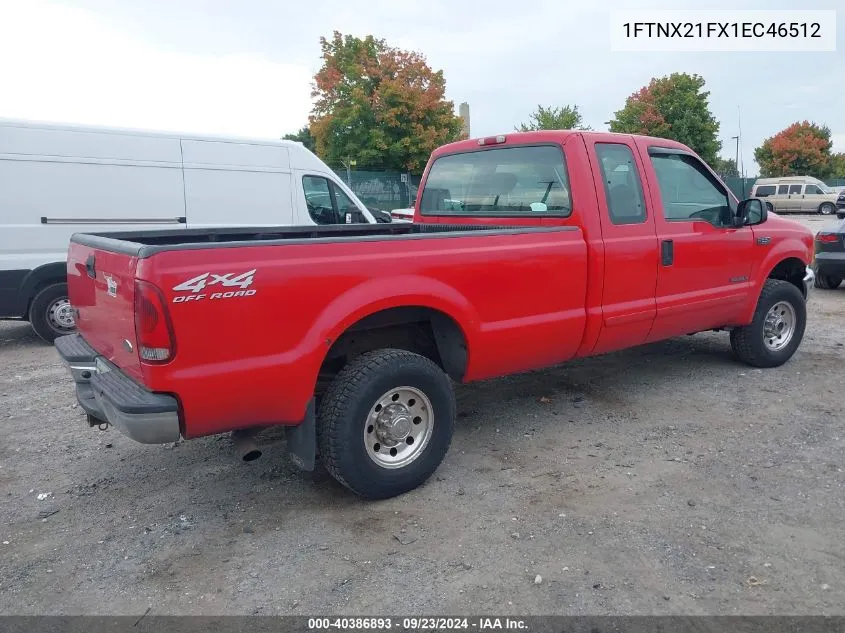 2001 Ford F-250 Super Duty VIN: 1FTNX21FX1EC46512 Lot: 40386893