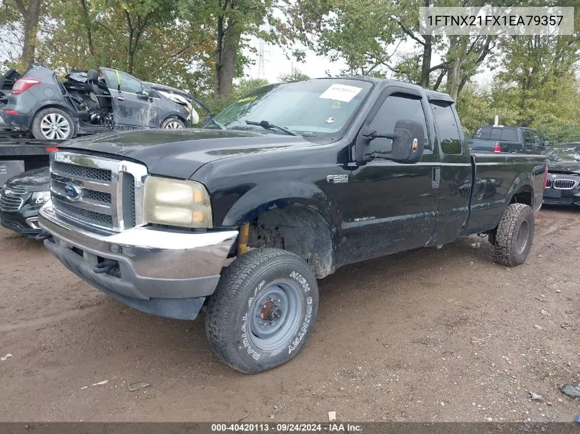 2001 Ford F-250 Lariat/Xl/Xlt VIN: 1FTNX21FX1EA79357 Lot: 40420113