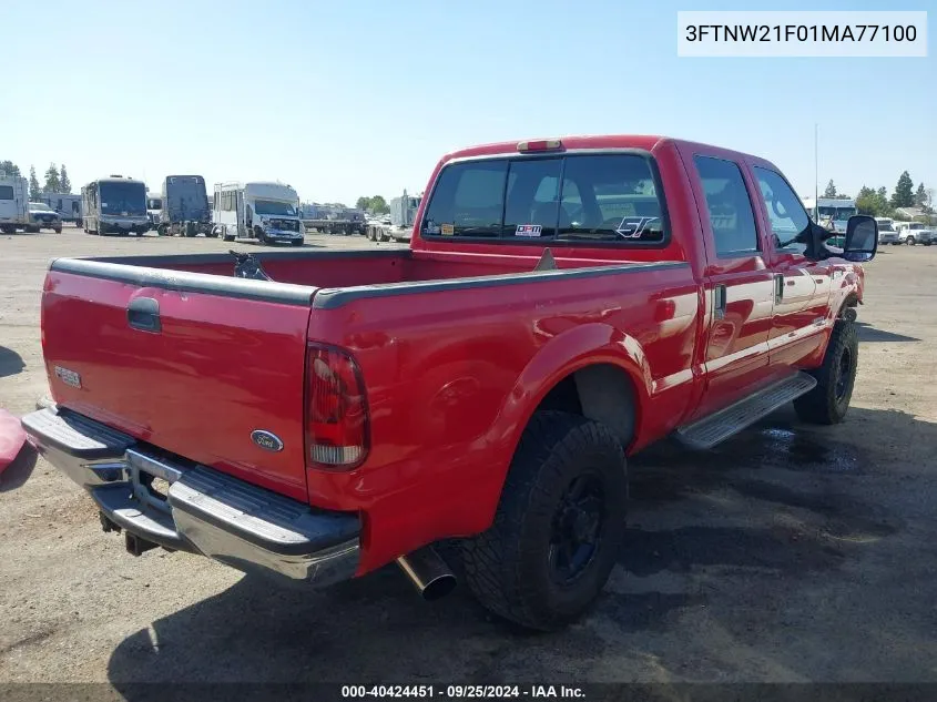 3FTNW21F01MA77100 2001 Ford F-250 Lariat/Xl/Xlt