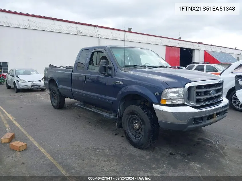 2001 Ford F-250 Lariat/Xl/Xlt VIN: 1FTNX21S51EA51348 Lot: 40427541