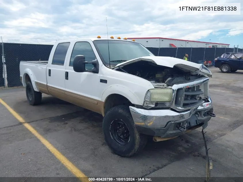 2001 Ford F-250 Lariat/Xl/Xlt VIN: 1FTNW21F81EB81338 Lot: 40428799