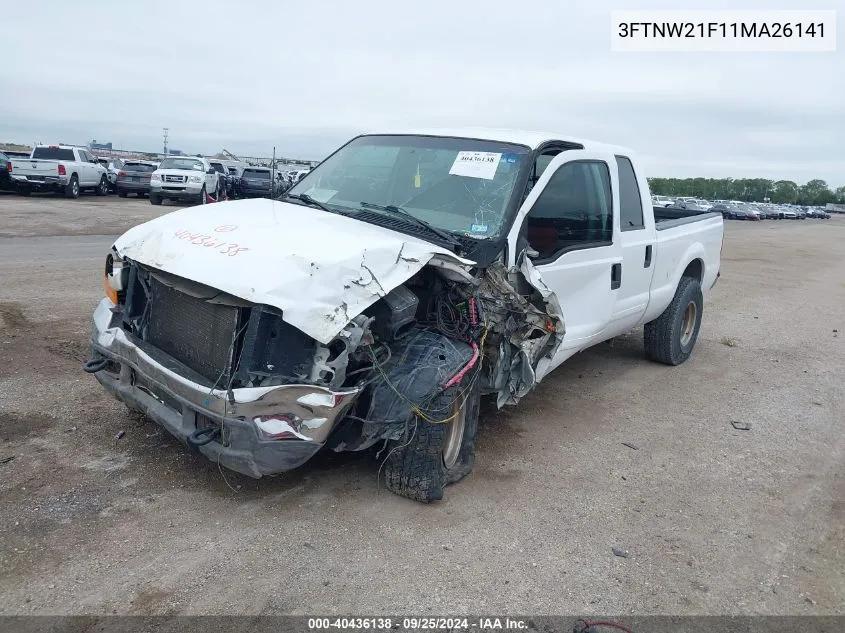 2001 Ford F-250 Lariat/Xl/Xlt VIN: 3FTNW21F11MA26141 Lot: 40436138