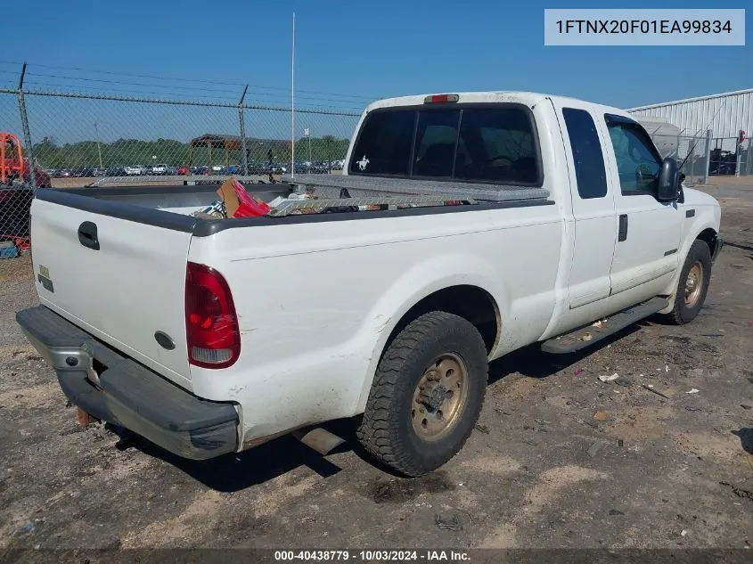 2001 Ford F-250 Lariat/Xl/Xlt VIN: 1FTNX20F01EA99834 Lot: 40438779