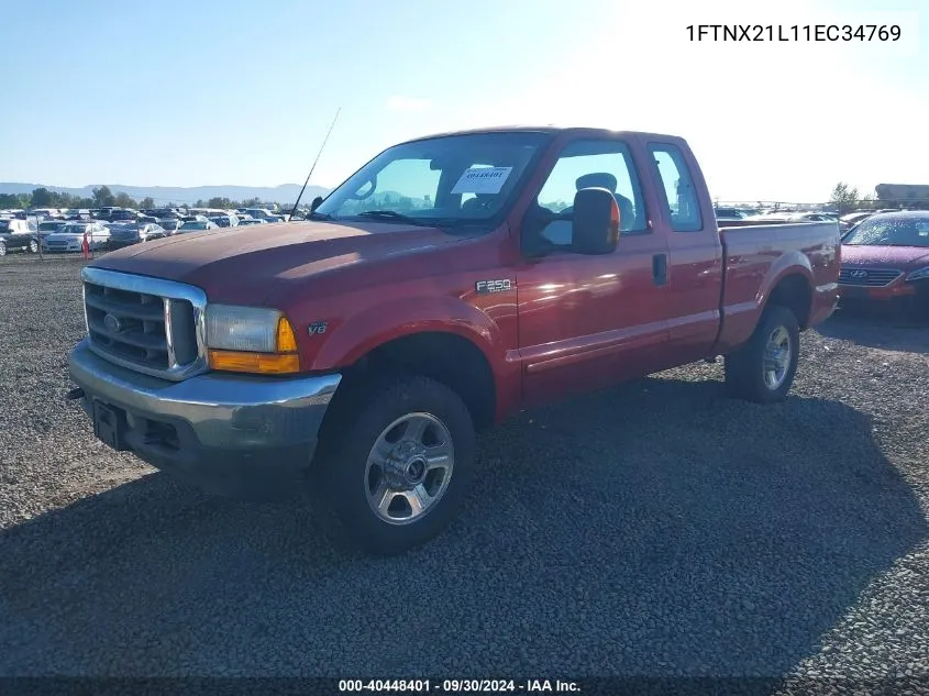 2001 Ford F-250 Lariat/Xl/Xlt VIN: 1FTNX21L11EC34769 Lot: 40448401