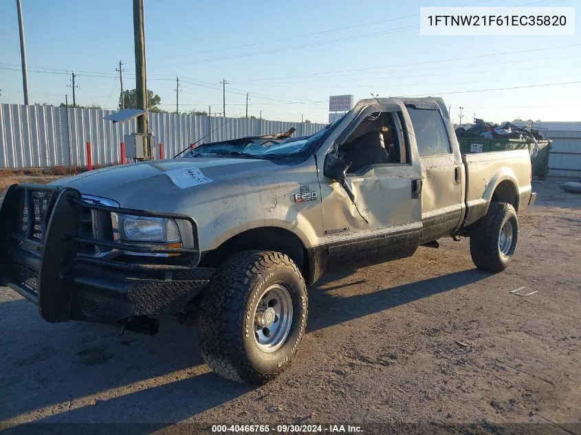 2001 Ford F250 Super Duty VIN: 1FTNW21F61EC35820 Lot: 40466765