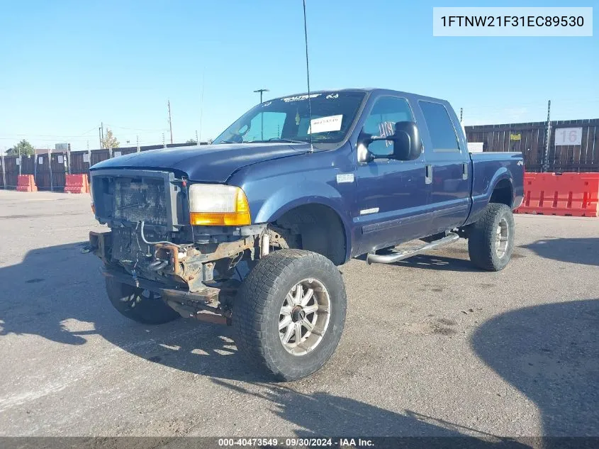 2001 Ford F-250 Lariat/Xl/Xlt VIN: 1FTNW21F31EC89530 Lot: 40473549