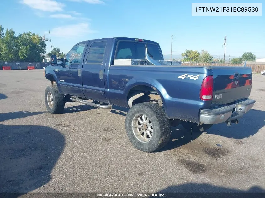 2001 Ford F-250 Lariat/Xl/Xlt VIN: 1FTNW21F31EC89530 Lot: 40473549