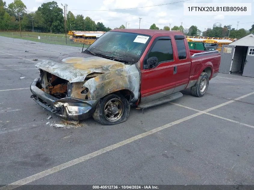 2001 Ford F-250 Lariat/Xl/Xlt VIN: 1FTNX20L81EB80968 Lot: 40512736