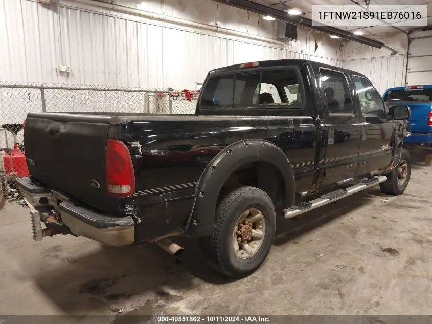 2001 Ford F-250 Lariat/Xl/Xlt VIN: 1FTNW21S91EB76016 Lot: 40551862