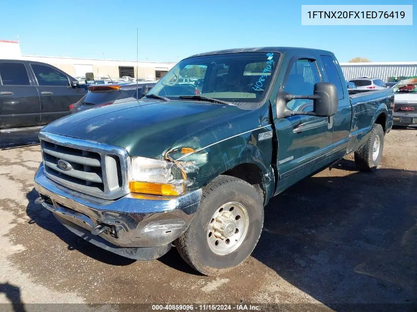 2001 Ford F-250 Lariat/Xl/Xlt VIN: 1FTNX20FX1ED76419 Lot: 40859096