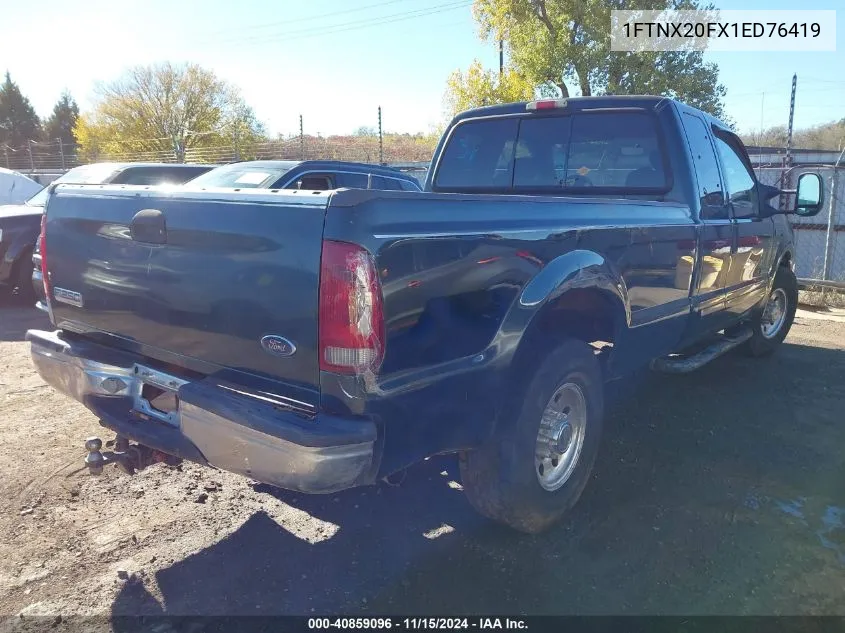 2001 Ford F-250 Lariat/Xl/Xlt VIN: 1FTNX20FX1ED76419 Lot: 40859096