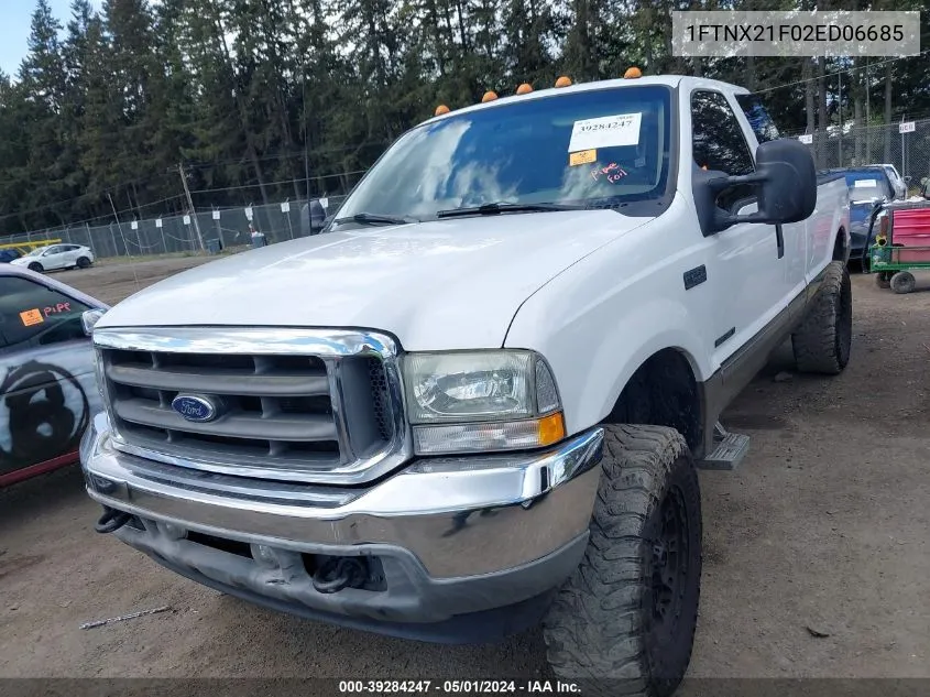 2002 Ford F-250 Lariat/Xl/Xlt VIN: 1FTNX21F02ED06685 Lot: 39284247