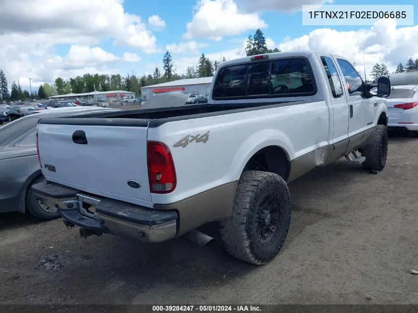 2002 Ford F-250 Lariat/Xl/Xlt VIN: 1FTNX21F02ED06685 Lot: 39284247