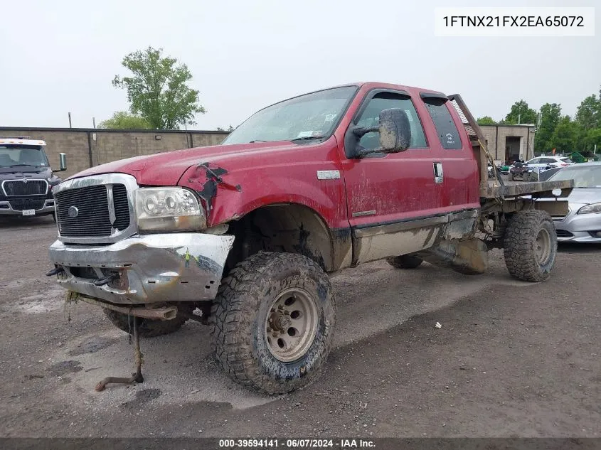 2002 Ford F-250 Lariat/Xl/Xlt VIN: 1FTNX21FX2EA65072 Lot: 39594141