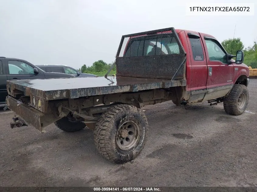 2002 Ford F-250 Lariat/Xl/Xlt VIN: 1FTNX21FX2EA65072 Lot: 39594141