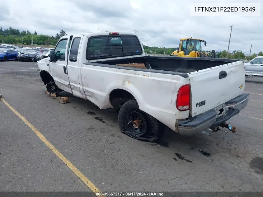 2002 Ford F-250 Lariat/Xl/Xlt VIN: 1FTNX21F22ED19549 Lot: 39667217