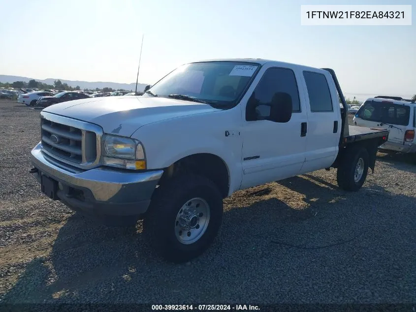 2002 Ford F-250 Lariat/Xl/Xlt VIN: 1FTNW21F82EA84321 Lot: 39923614