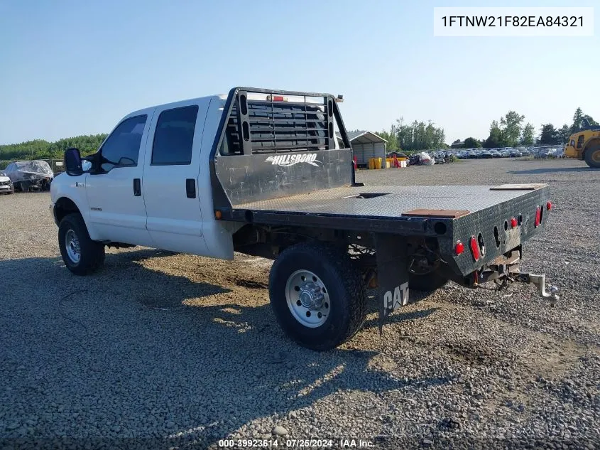 2002 Ford F-250 Lariat/Xl/Xlt VIN: 1FTNW21F82EA84321 Lot: 39923614