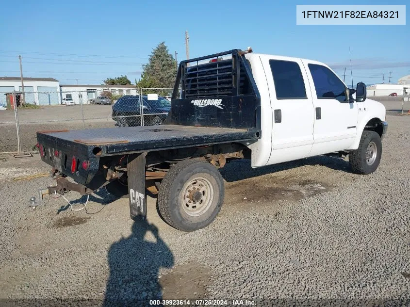 2002 Ford F-250 Lariat/Xl/Xlt VIN: 1FTNW21F82EA84321 Lot: 39923614