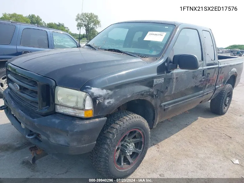 2002 Ford F-250 Lariat/Xl/Xlt VIN: 1FTNX21SX2ED17576 Lot: 39940296