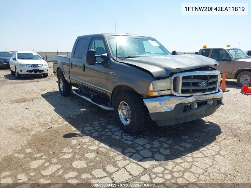 2002 Ford F-250 Lariat/Xl/Xlt VIN: 1FTNW20F42EA11819 Lot: 39989429