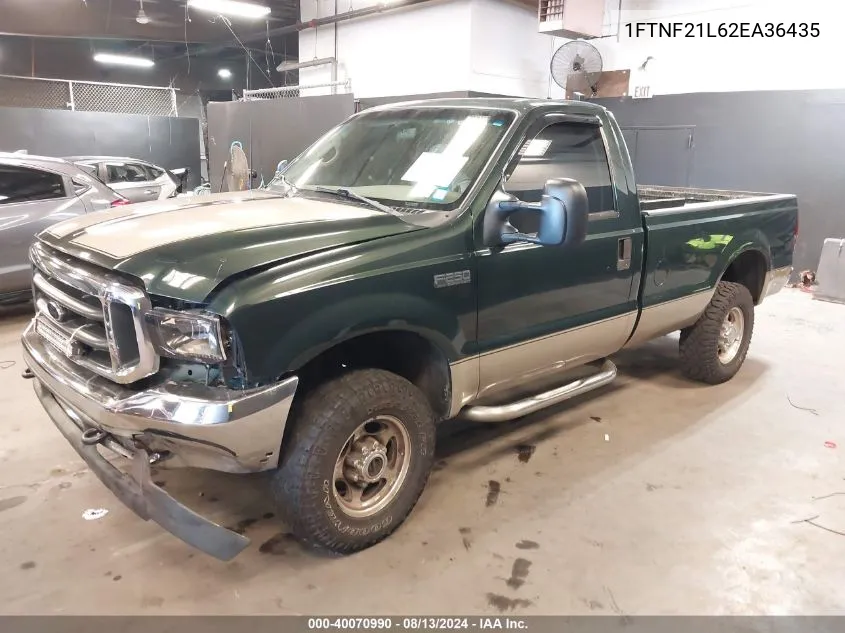 2002 Ford F-250 Xl/Xlt VIN: 1FTNF21L62EA36435 Lot: 40070990