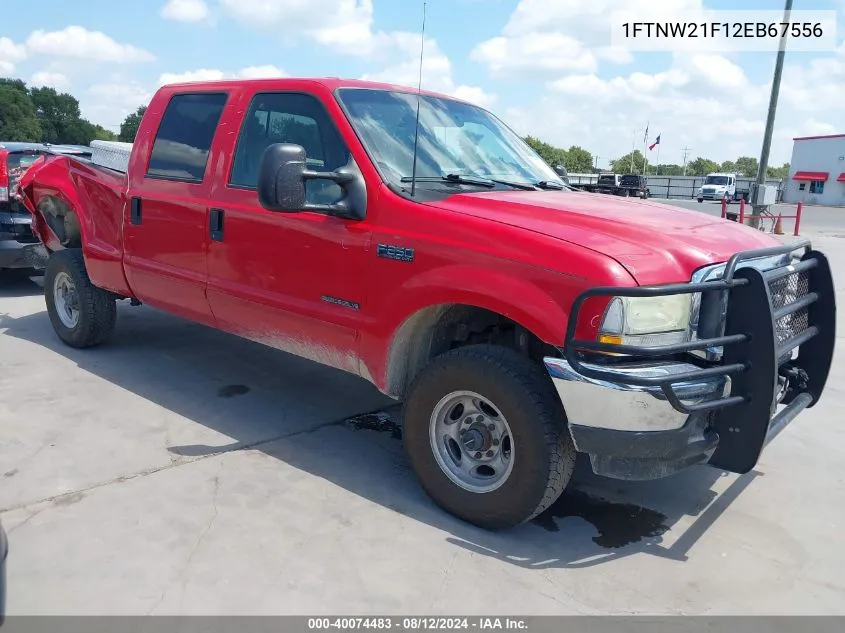 2002 Ford F-250 Lariat/Xl/Xlt VIN: 1FTNW21F12EB67556 Lot: 40074483