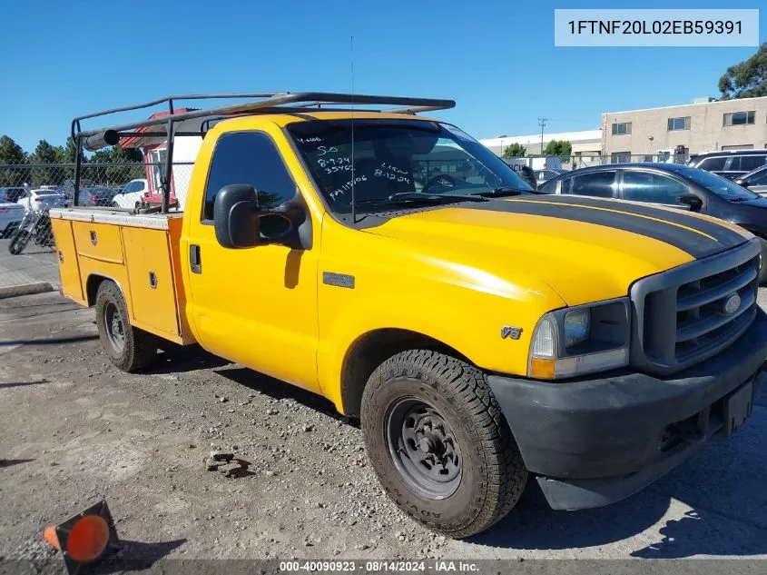 2002 Ford F-250 Xl/Xlt VIN: 1FTNF20L02EB59391 Lot: 40090923