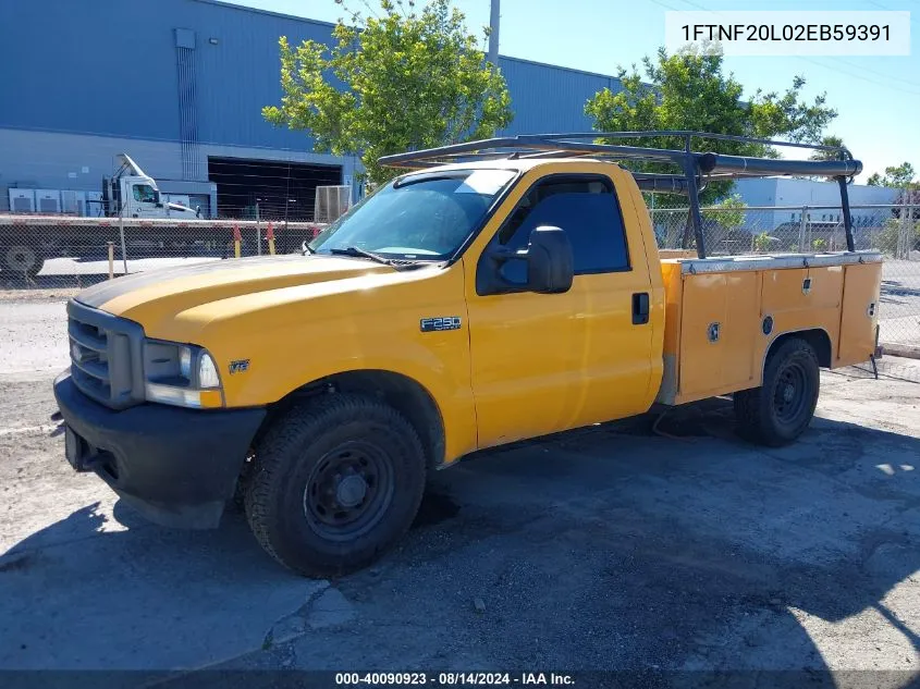 2002 Ford F-250 Xl/Xlt VIN: 1FTNF20L02EB59391 Lot: 40090923