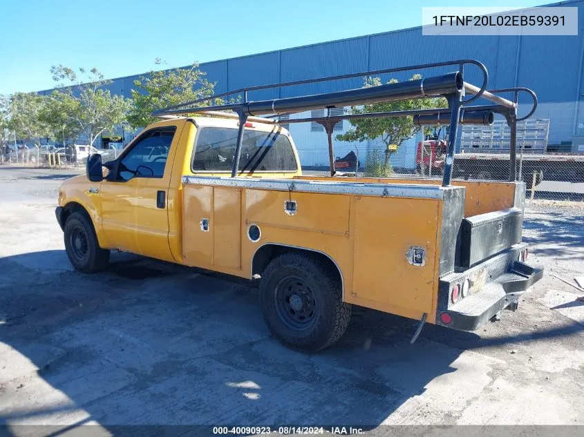 2002 Ford F-250 Xl/Xlt VIN: 1FTNF20L02EB59391 Lot: 40090923