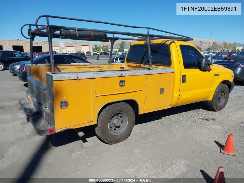 2002 Ford F-250 Xl/Xlt VIN: 1FTNF20L02EB59391 Lot: 40090923