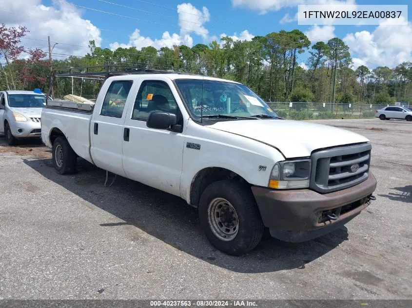 2002 Ford F-250 Lariat/Xl/Xlt VIN: 1FTNW20L92EA00837 Lot: 40237563