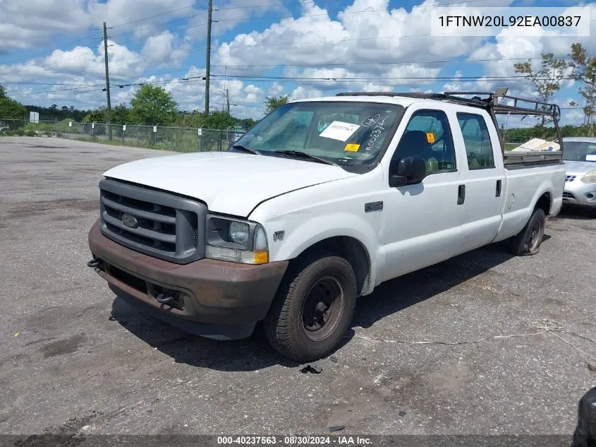 2002 Ford F-250 Lariat/Xl/Xlt VIN: 1FTNW20L92EA00837 Lot: 40237563