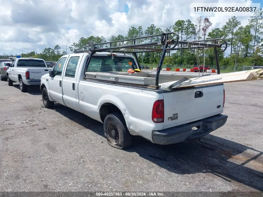 2002 Ford F-250 Lariat/Xl/Xlt VIN: 1FTNW20L92EA00837 Lot: 40237563