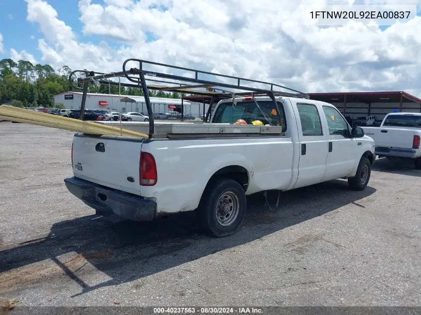 2002 Ford F-250 Lariat/Xl/Xlt VIN: 1FTNW20L92EA00837 Lot: 40237563