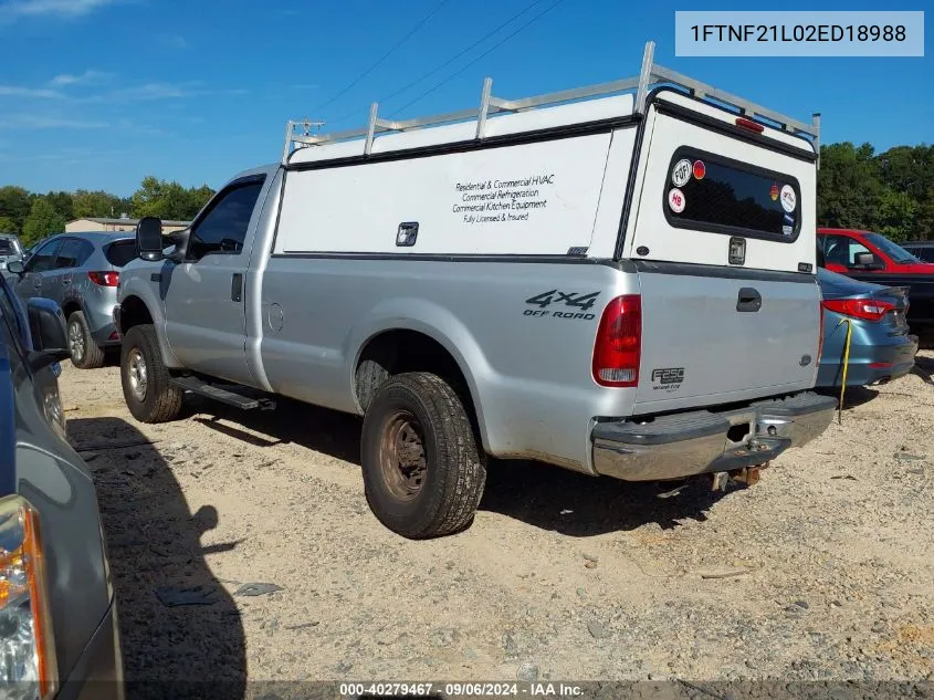 1FTNF21L02ED18988 2002 Ford F250 Super Duty